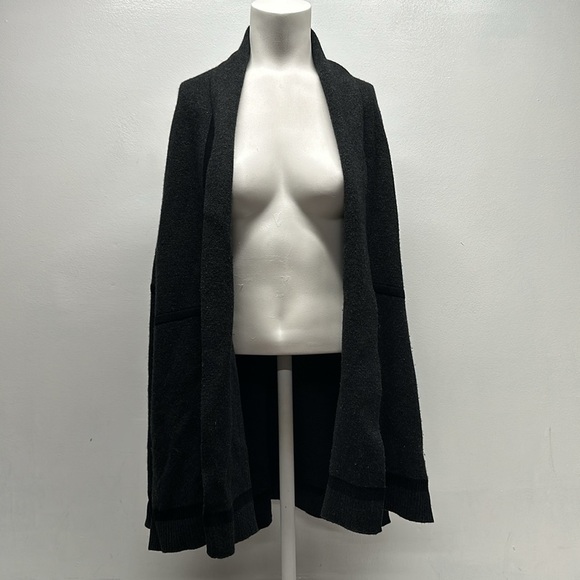 Vince Cardigan Sweater Open Front Cashmere Wool Blend Stretch Gray Size Small - Picture 1 of 8